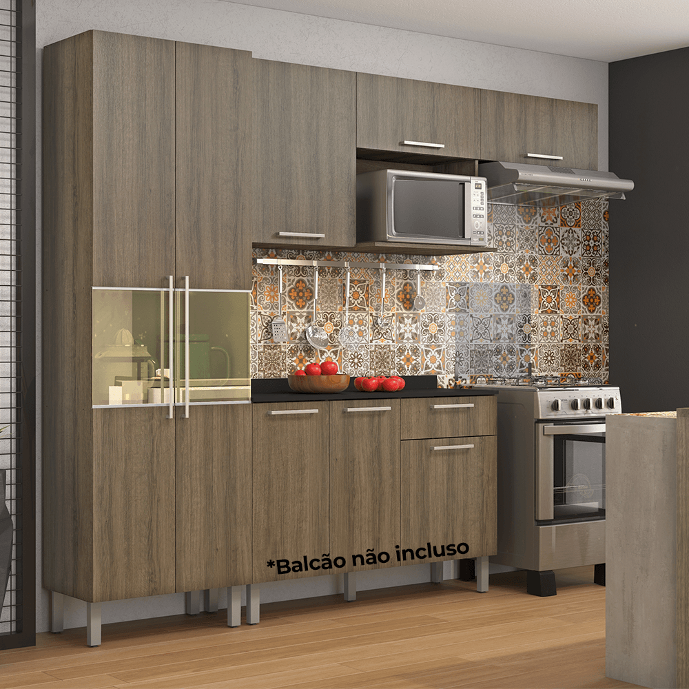 Cozinha compacta Itatiaia Star 2 peças, Paneleiro 2 portas e Armário