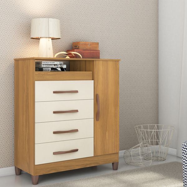 Comoda Albatroz Turquesa 04 Gavetas, 01 porta