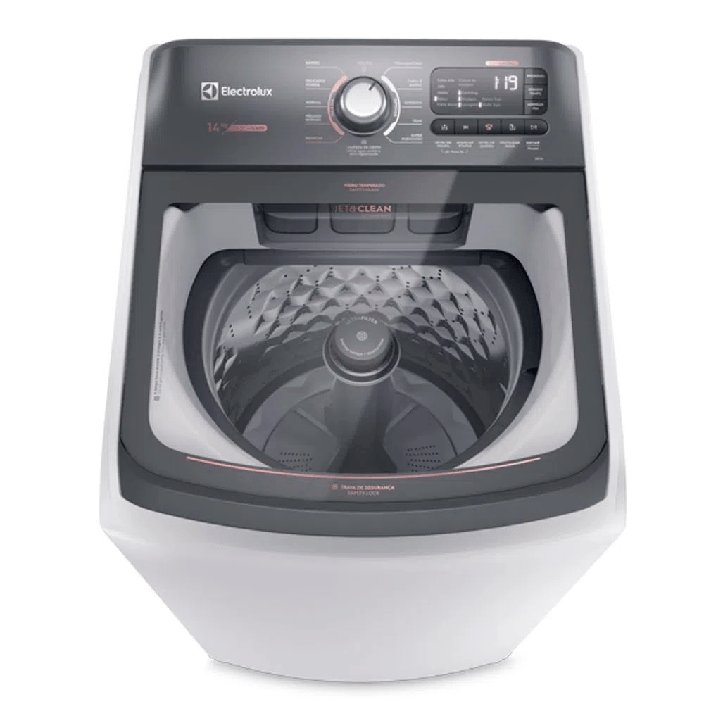 Lavadora de Roupas 14kg Electrolux LEC 14 Premium Care com Cesto Inox