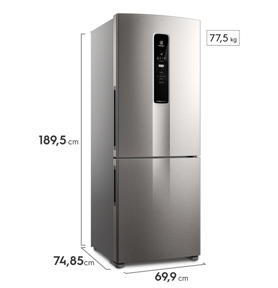 Geladeira Electrolux Inverse Inverter com Fresh&Flex 488L cor Inox ...